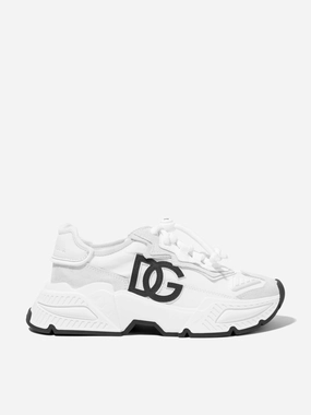 Heavy-duty use discount Dolce & Gabbana Kids Mixed Materials Daymaster Trainers in White Classic design offer Ready To Ship, Reinforced Base, Crossbody Purse With Rfid Blocking
