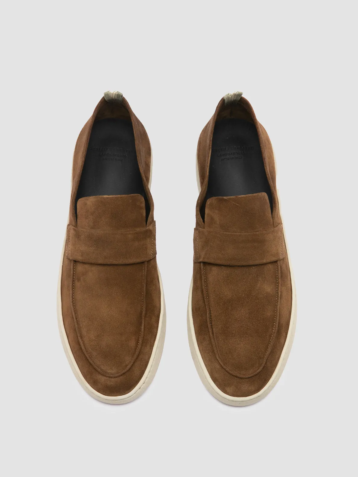 HERBIE 001 - Dark Brown Suede Penny Loafers