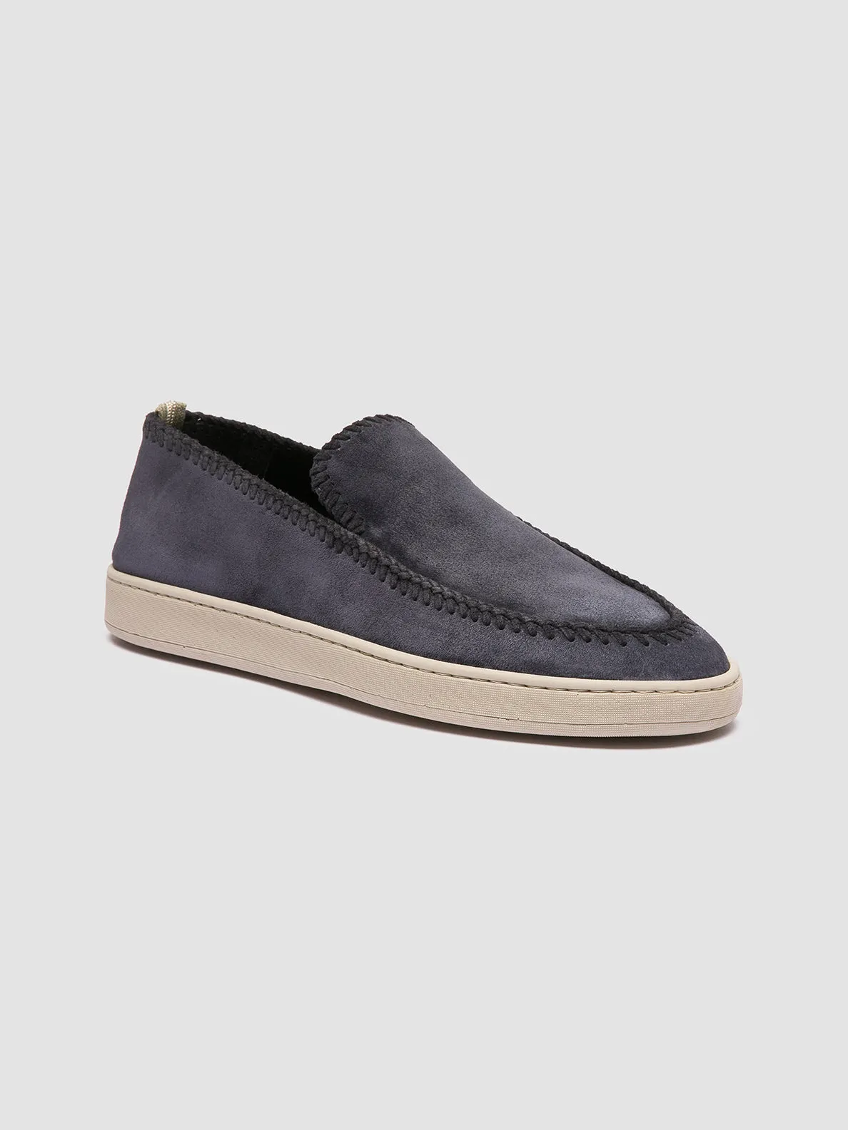 HERBIE 011 - Navy Suede Penny Loafers