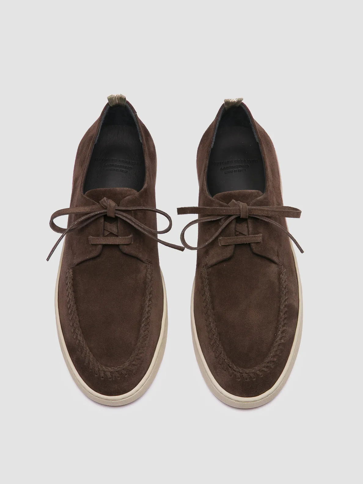 HERBIE 012 - Dark Brown Suede Derby Shoes