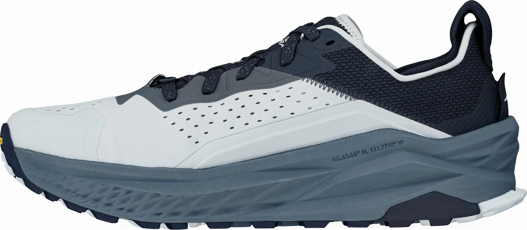 Denim Altra Olympus 6 Mens Trail Running Shoes - Blue Embossed Leather
