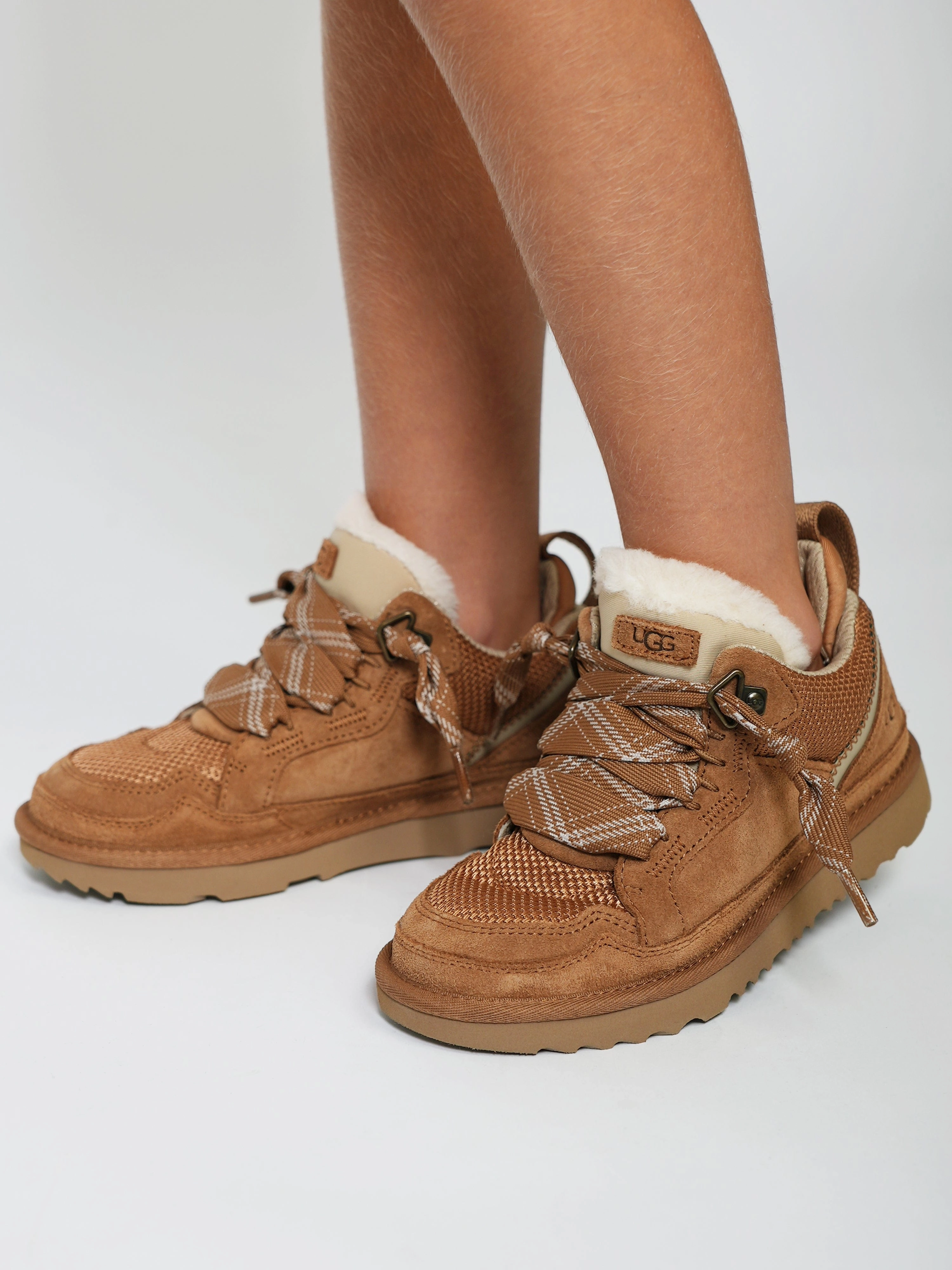 Quick Access Features UGG Kids Lowmel Trainers in Brown