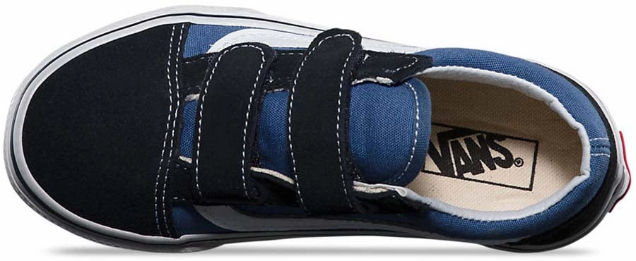 Claim Your Style Vans Kids Old Skool Velcro Navy/True White