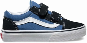 Canvas Tote With Zipper Home Essential Vans Kids Old Skool Velcro Navy/True White Exclusive design discount