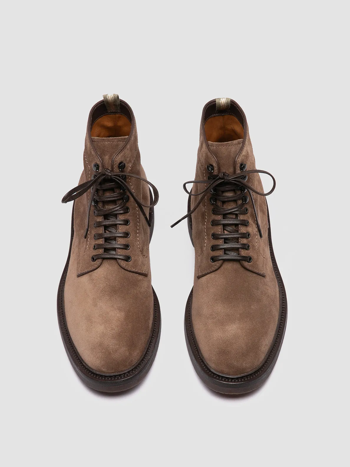HOPKINS FLEXI 203 - Brown Suede Lace-up Boots