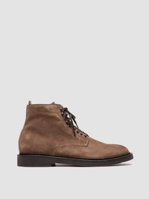 HOPKINS FLEXI 203 - Brown Suede Lace-up Boots