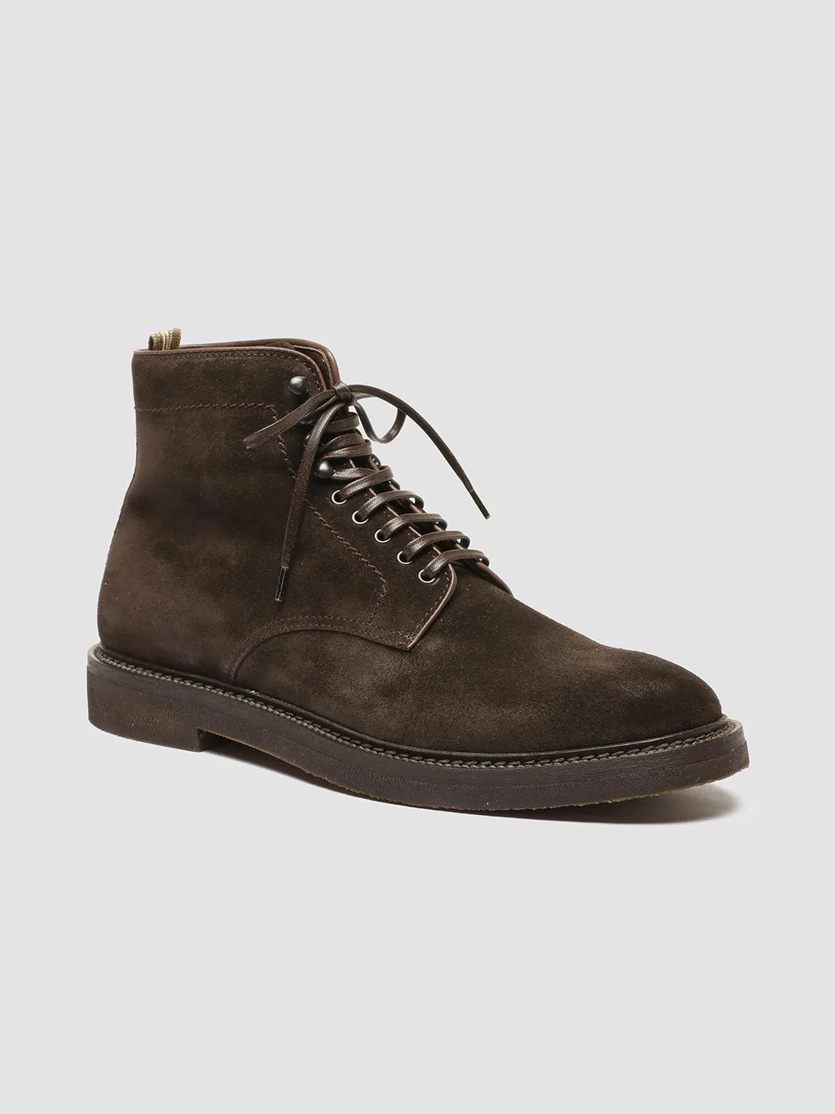 HOPKINS FLEXI 203 - Dark Brown Suede Lace-up Boots