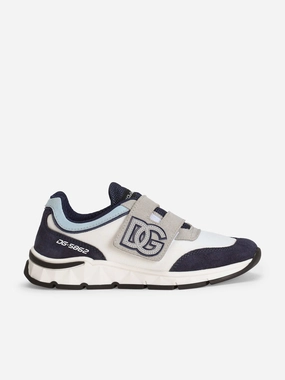 Stay Ahead Of The Trend, Experience The Best, Compact And Powerful Hot-selling item Boys Suede and Mesh Trainers in Multicolour International offer