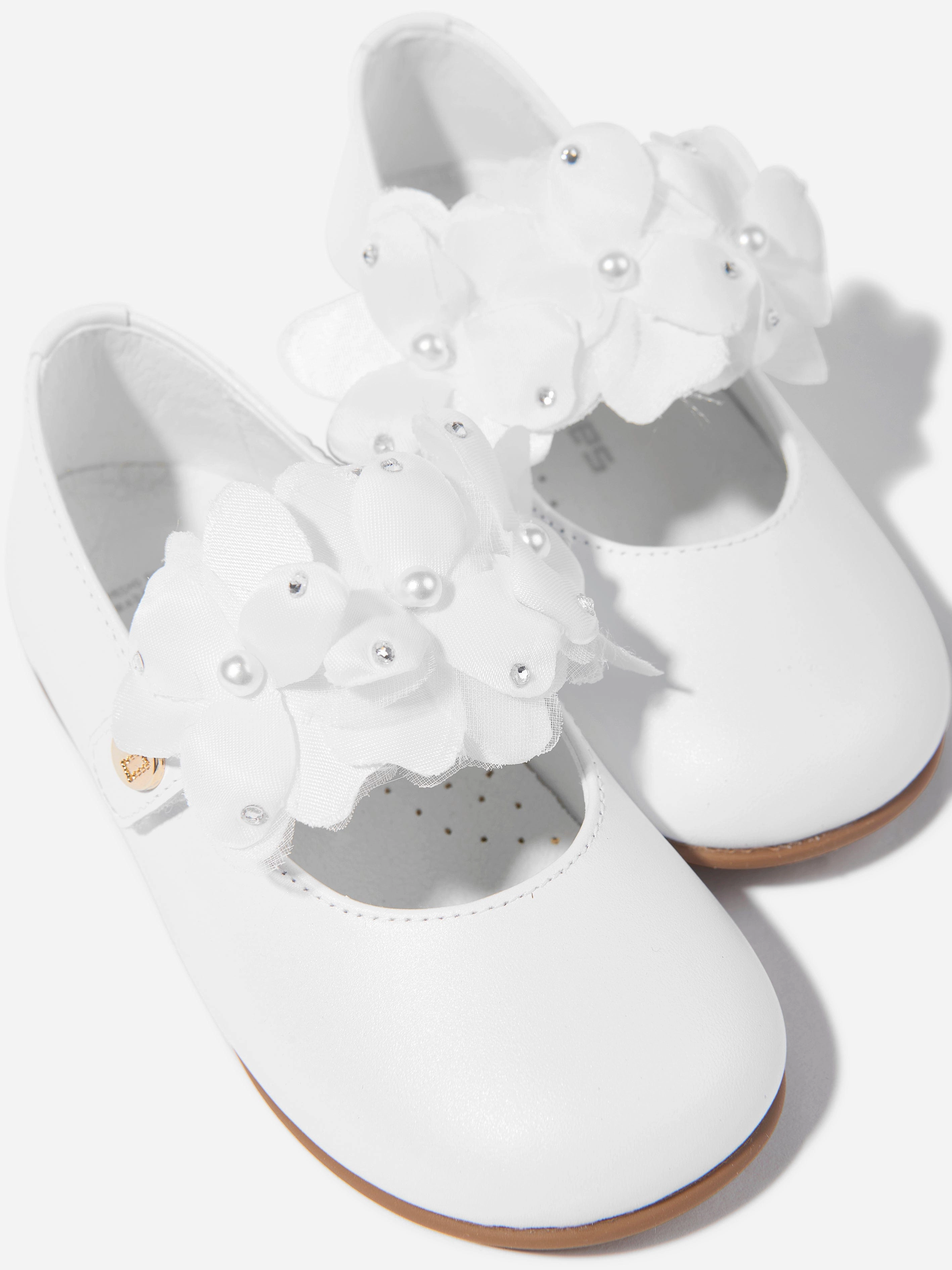 Premium Travel Backpack Andanines Girls Flower Shoes in White