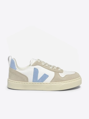 Stay Comfortable All Day, Chic Hurry, Times Up Soon Veja Kids Laces Leather V-10 Trainers in White Innovative Concept