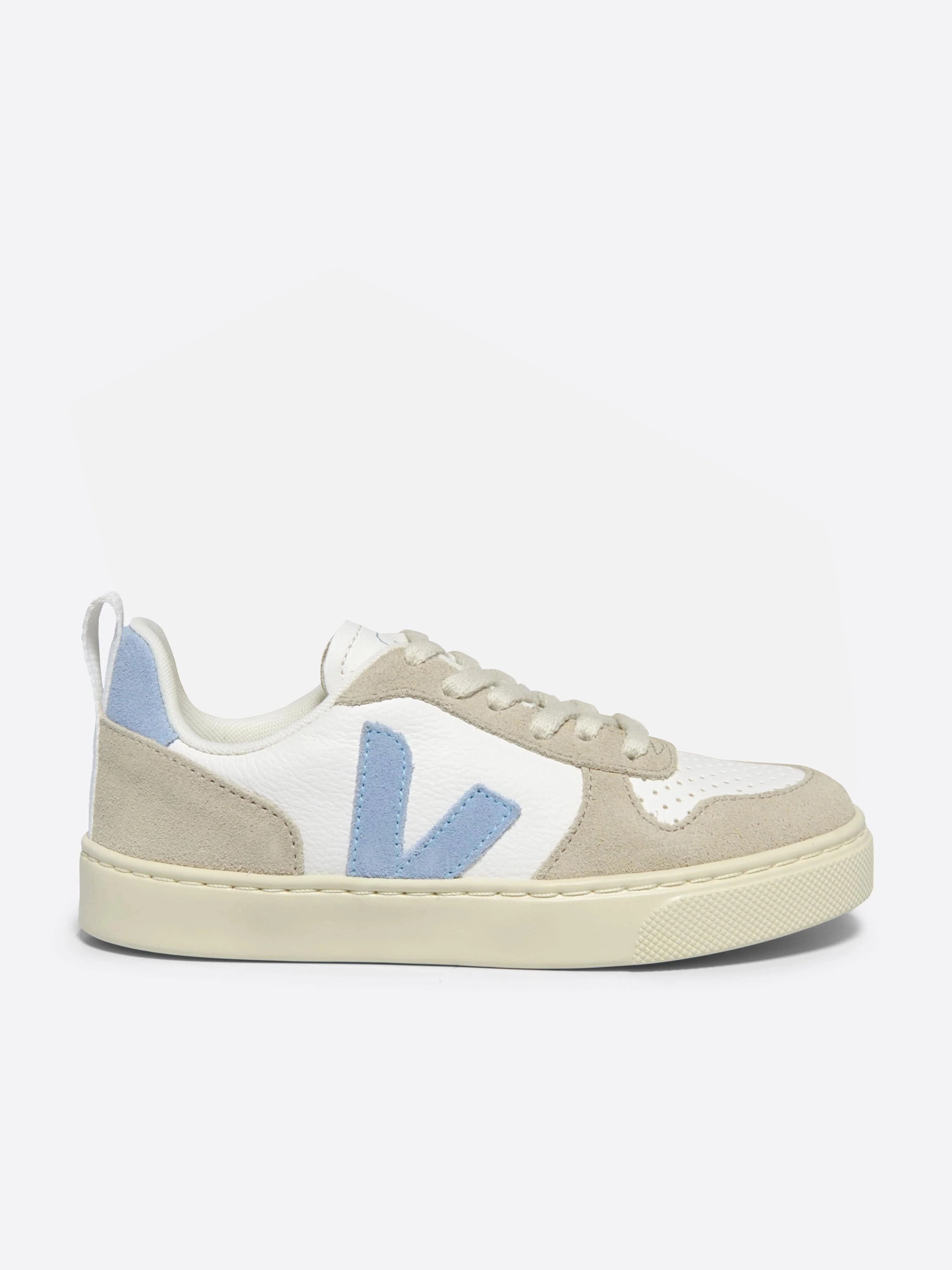 Stay Comfortable All Day, Chic Hurry, Times Up Soon Veja Kids Laces Leather V-10 Trainers in White Innovative Concept