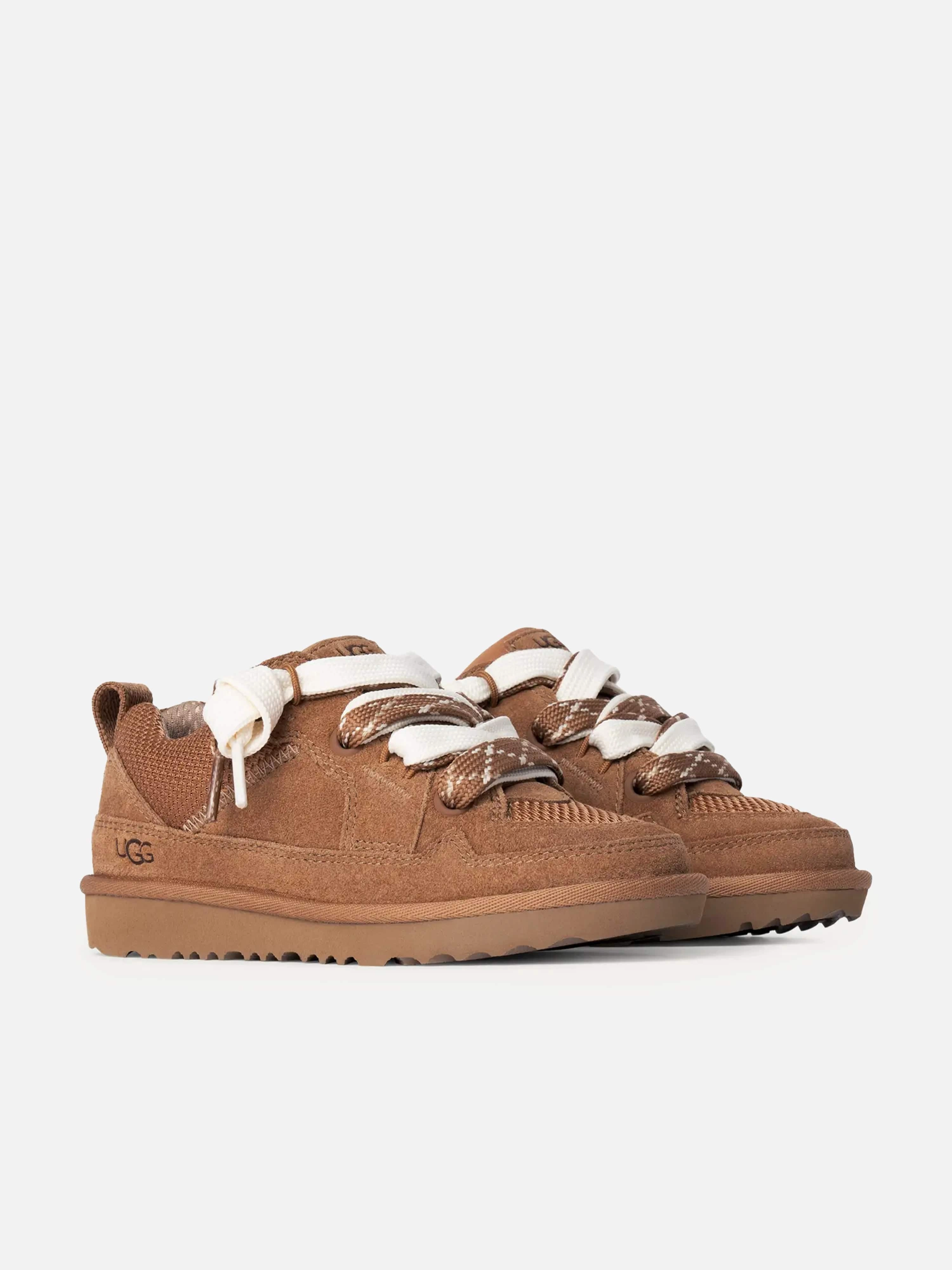 Shop Now Kids Lo Lowmel Trainers in Brown Cotton