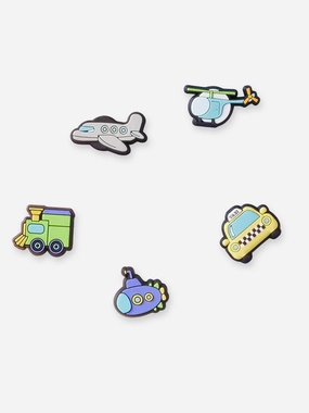 Get Ready To Impress Industrial special Crocs Kids Tiny Vehicles Jibbitz Charm 5 Pack in Multicolour Discount Surprise Zipper Closure