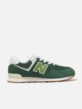 DonT Miss Out Innovative Function New Balance Kids 574 Logo Trainers in Green Fitness-enhancing discount