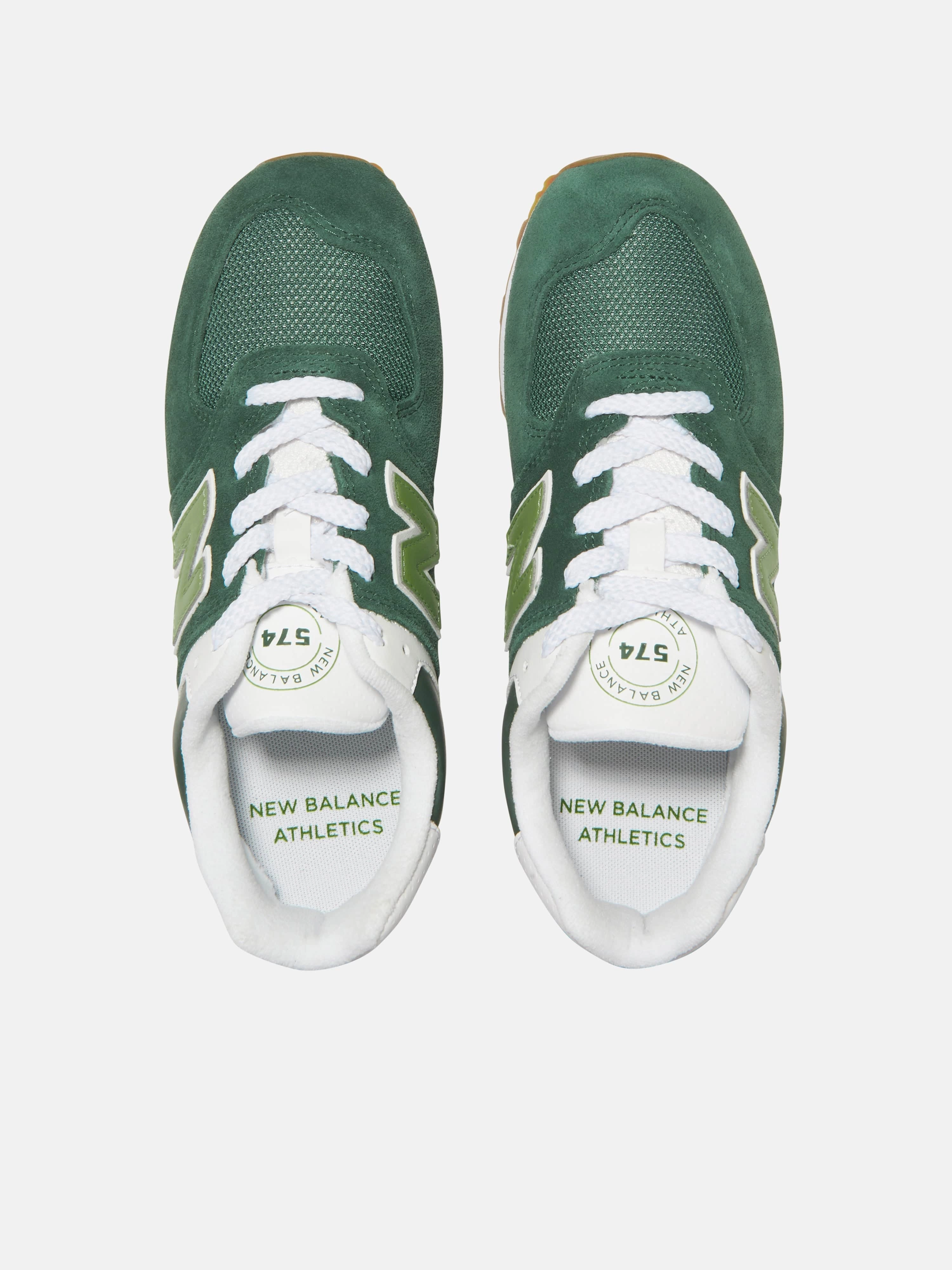 Tailored Fit New Balance Kids 574 Logo Trainers in Green