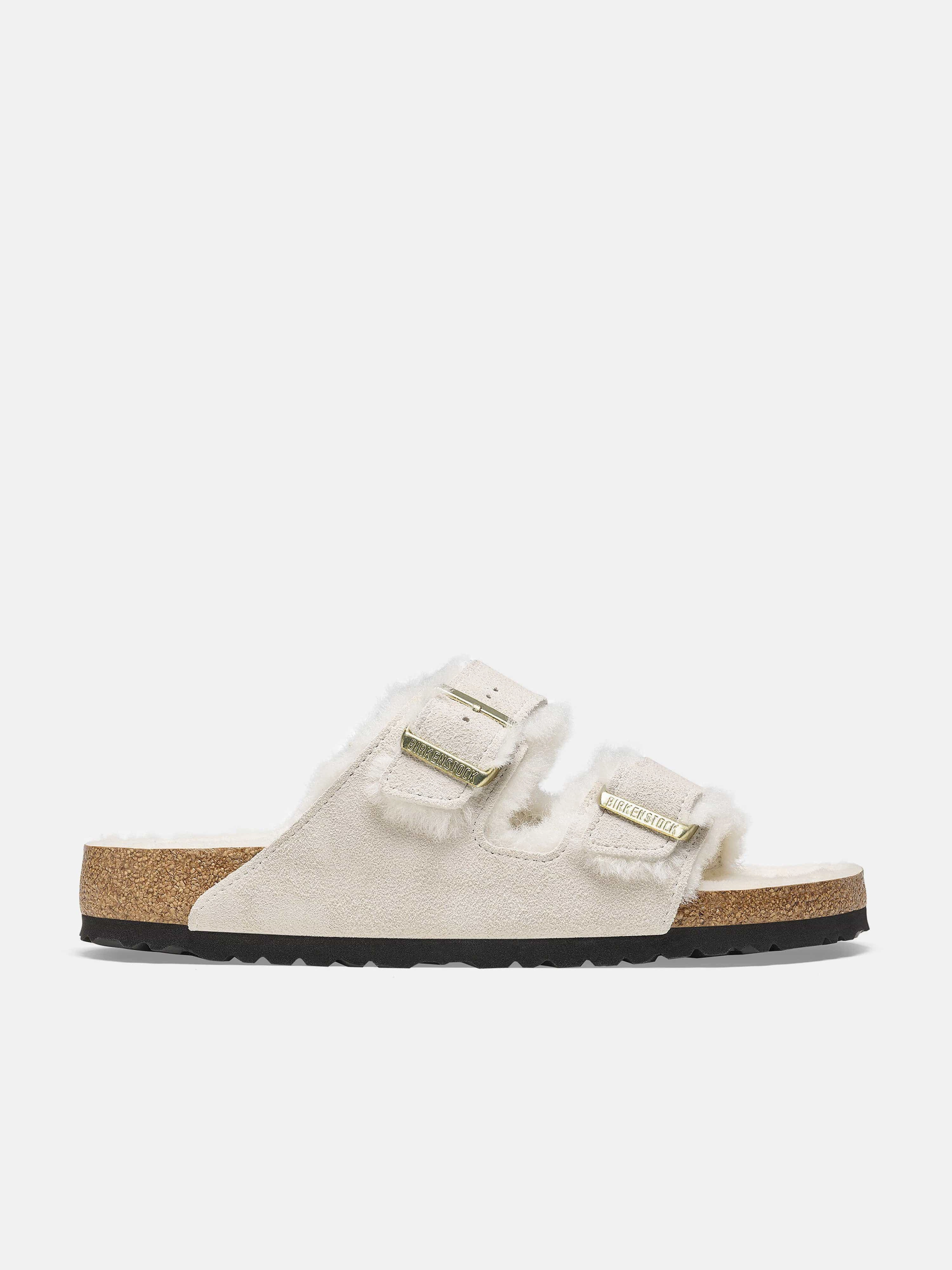 Canvas Tote With Zipper Innovative Style BIRKENSTOCK Arizona Shearling Suede Sandals in White Metallic Portable & Rechargeable