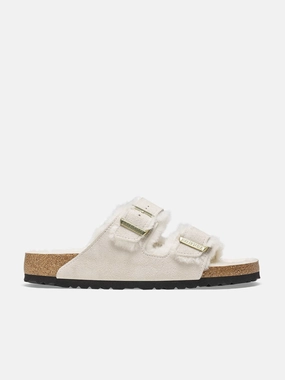 Canvas Tote With Zipper Innovative Style BIRKENSTOCK Arizona Shearling Suede Sandals in White Metallic Portable & Rechargeable