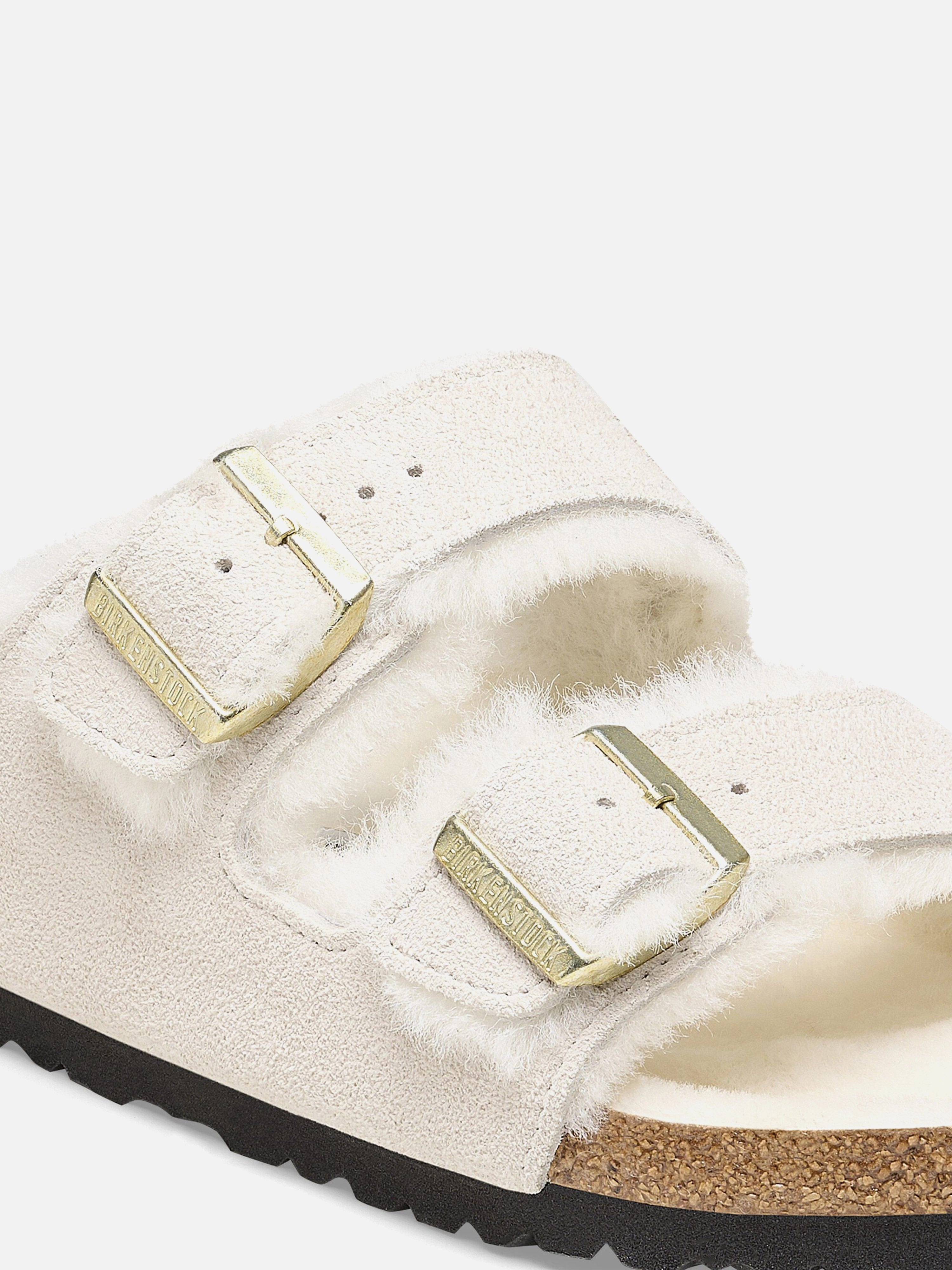 BIRKENSTOCK Arizona Shearling Suede Sandals in White Leather Tote Bag For Work, Why Wait? Own It