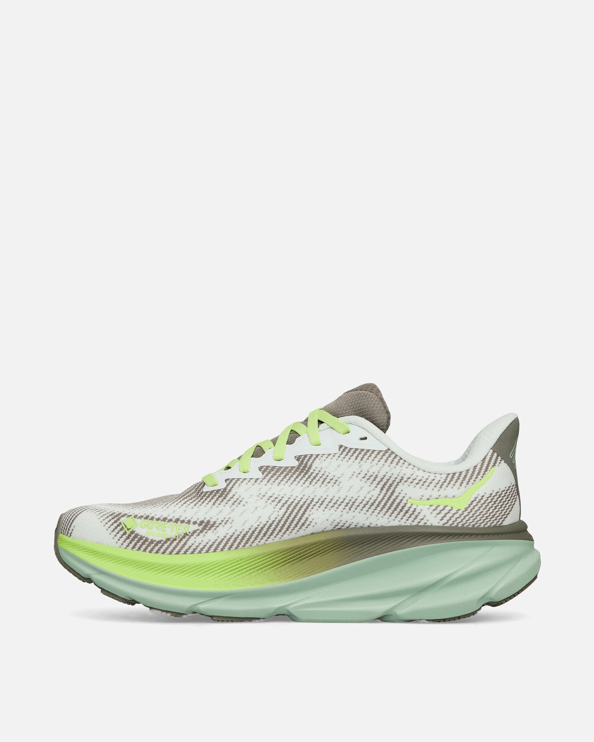 High-End, Hardware Detail Clifton 9 GORE-TEX Sneakers Slate / Aloe Vera
