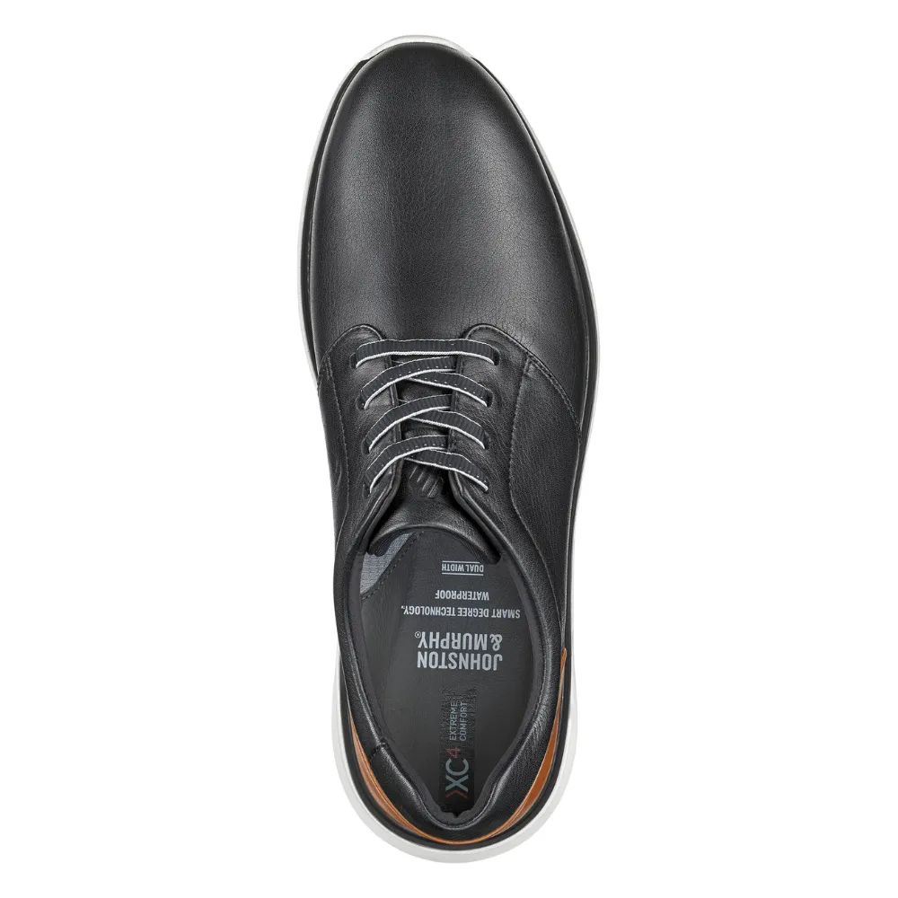 Johnston & Murphy XC4 Prentiss 2 Plain Toe Black Leather Shoe (Men's)