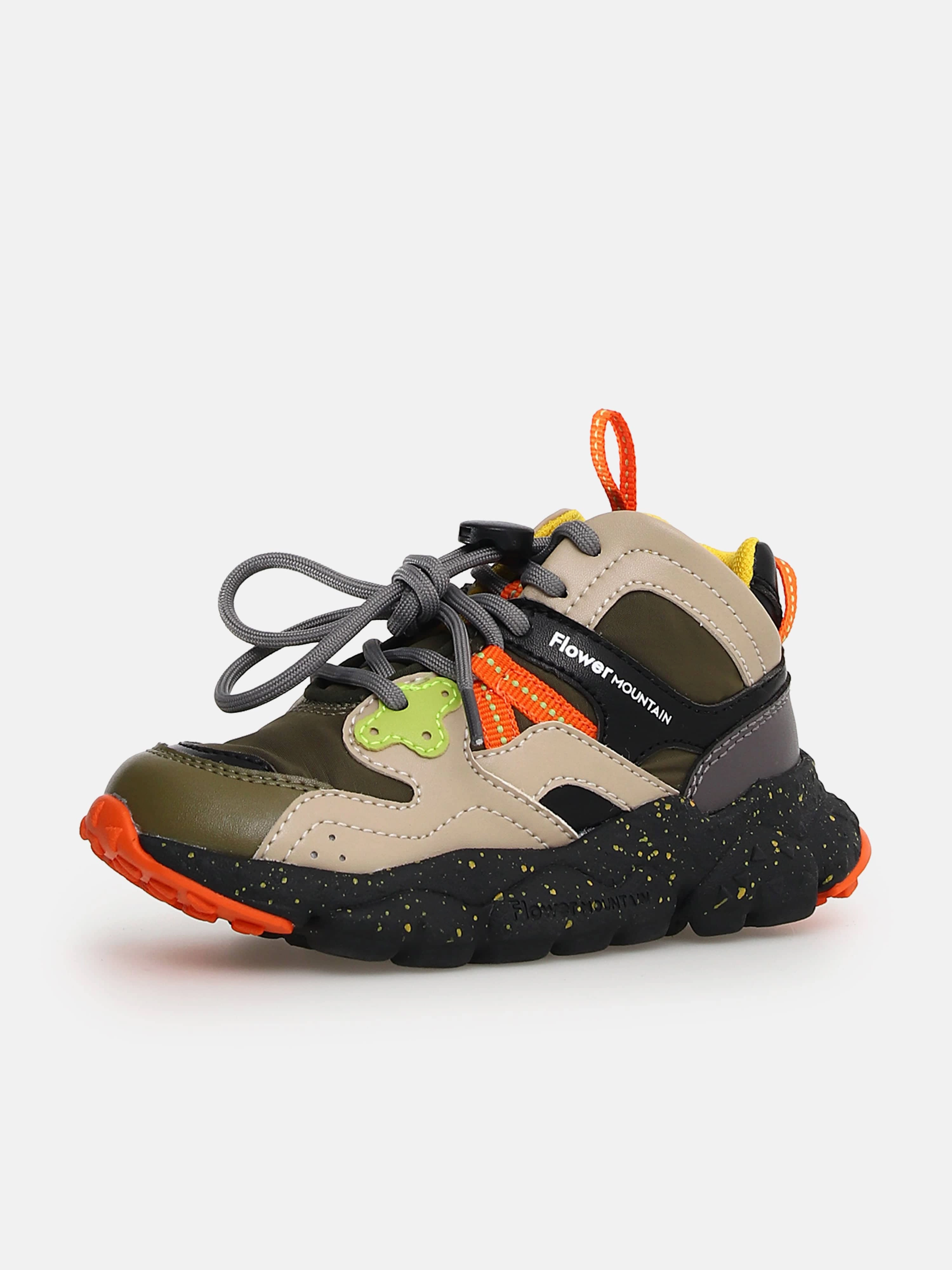 Flower Mountain Kids Yamano 3 High Trainers in Multicolour Minimalist Design