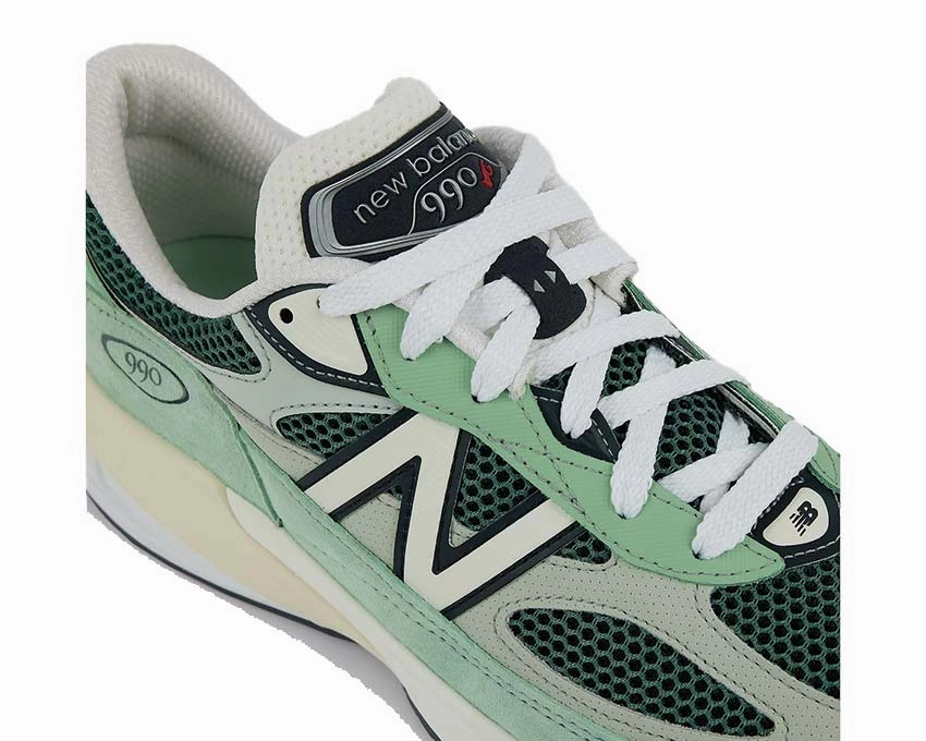 Metallic Leather New Balance 990v6 Made in USA "Natural Mint"