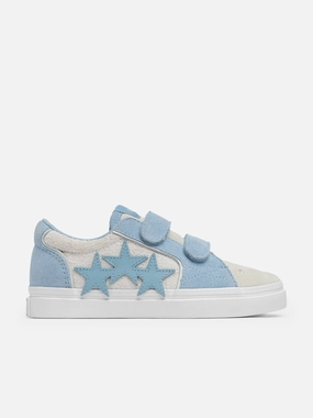 Stylish Yet Functional Last chance deal Amiri Kids Leather Sunset Skate Low Trainers in Blue Few Pieces Remaining