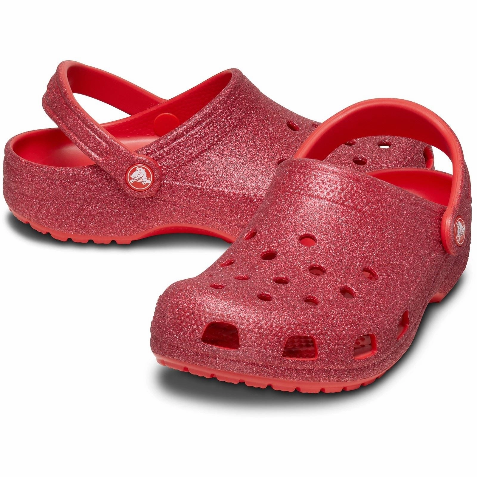 Red Crossbody Bag With Gold Chain Unisex Crocs 205942 Glitter Clog Sandals