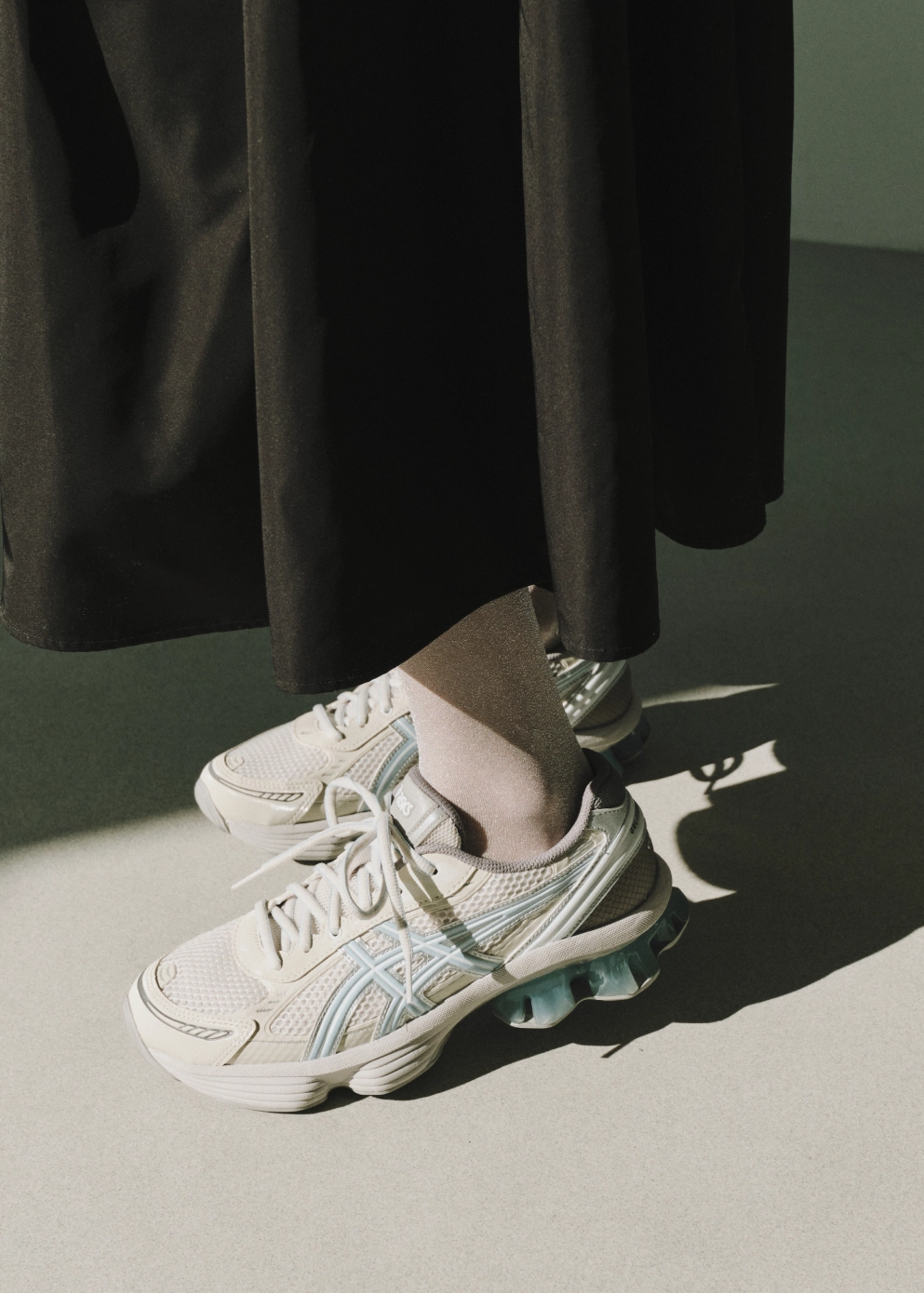 Large Duffel Bag For Weekend Trips x emmi Gel-Kinetic Fluent 'Cream Soft Sky' Sneakers Crafted For Style