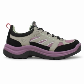 Best Deal Online Latest Invention Ecco Offroad 822373 Leather Textile Women's Comfort Black Gravel Lavender Mist Trainers Loyal Client Functional