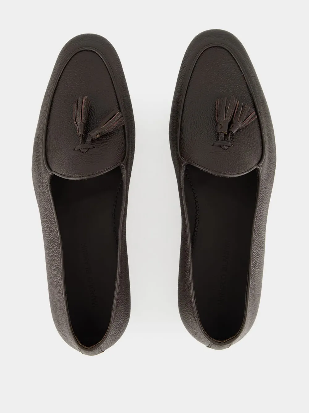 Lennox Dark Brown Leather Tassel Loafers