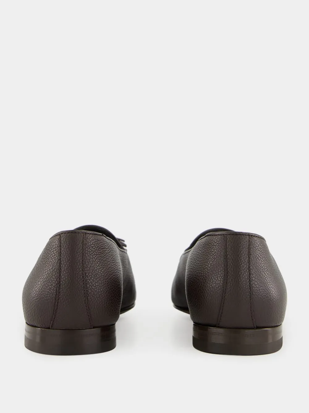 Lennox Dark Brown Leather Tassel Loafers