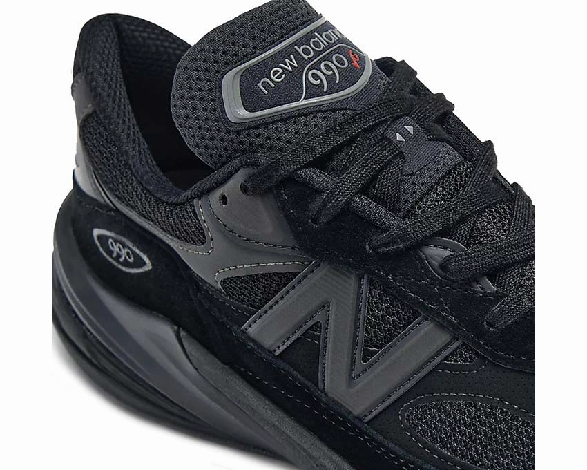Click To Buy, Metallic Leather, Discover New Arrivals New Balance 990v6 Made in USA "Triple Black"