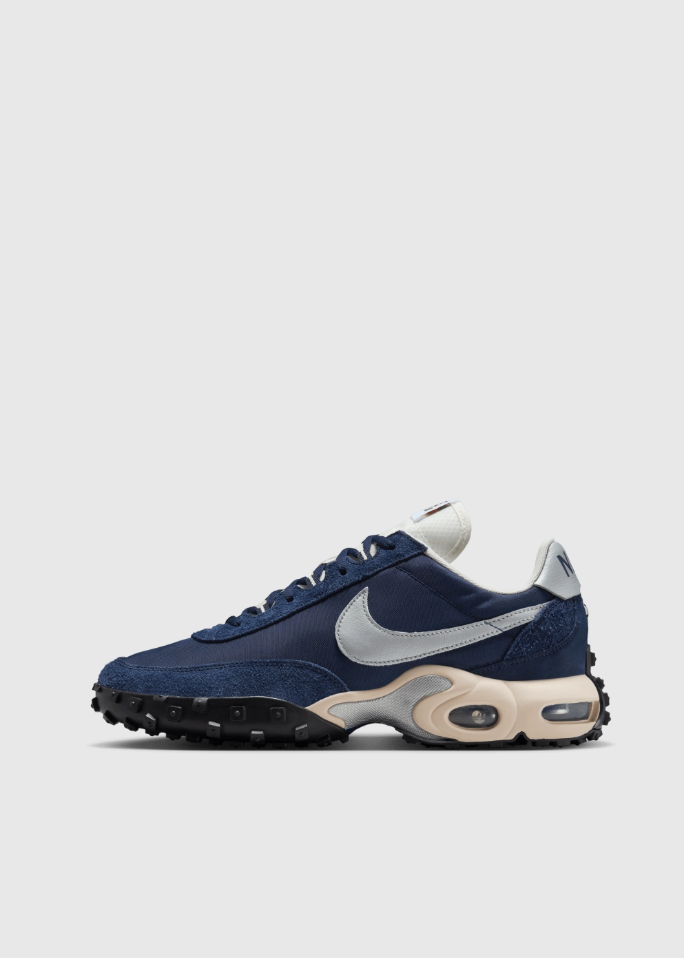 Designed For Everyday Use, Tailored Fit, Flexible Design Air Max Waffle Racer 'Navy Silver' Sneakers
