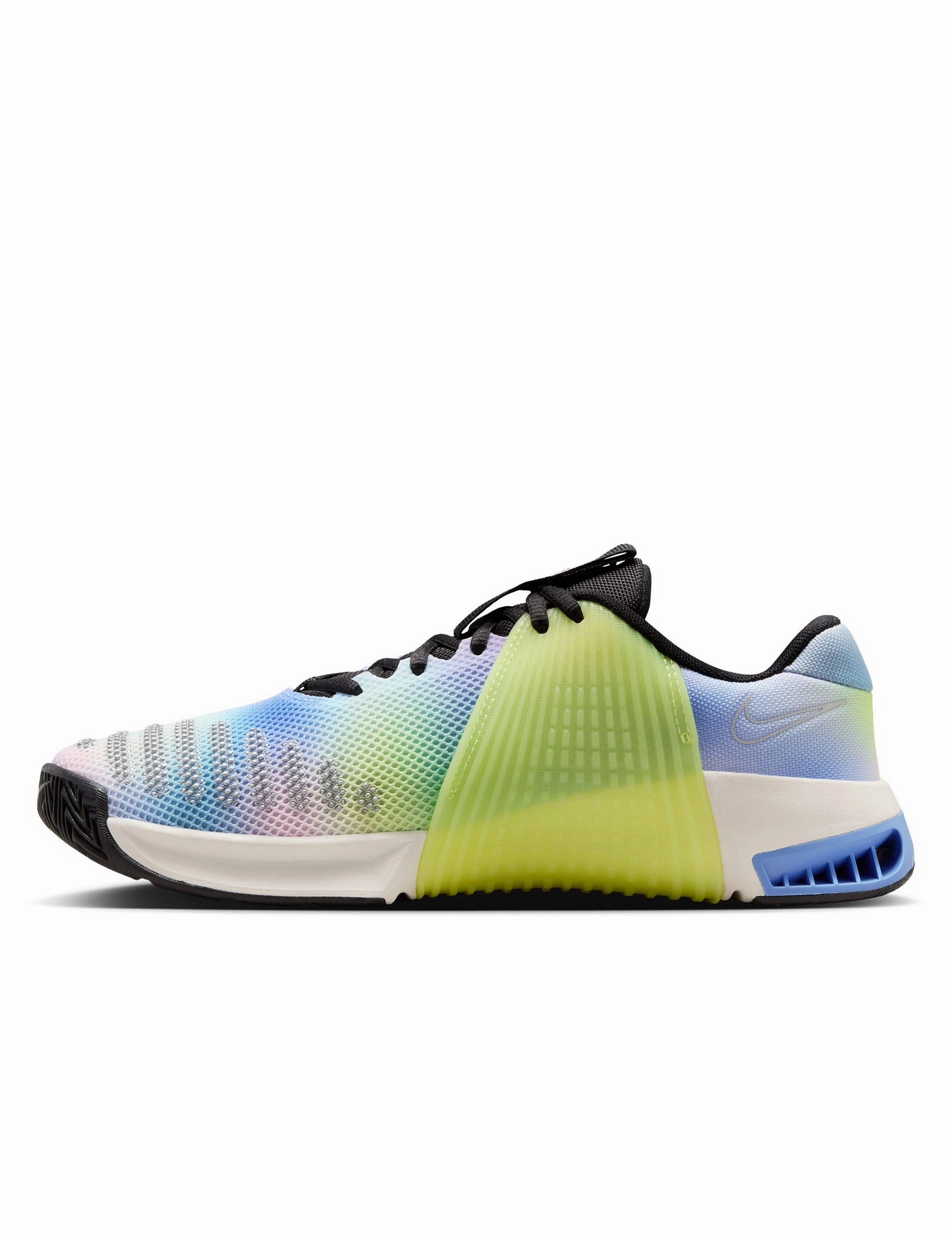 Perfect Fit Metcon 9 SE Shoes - Black/Light Lemon Twist/Royal Pulse/Metallic Silver