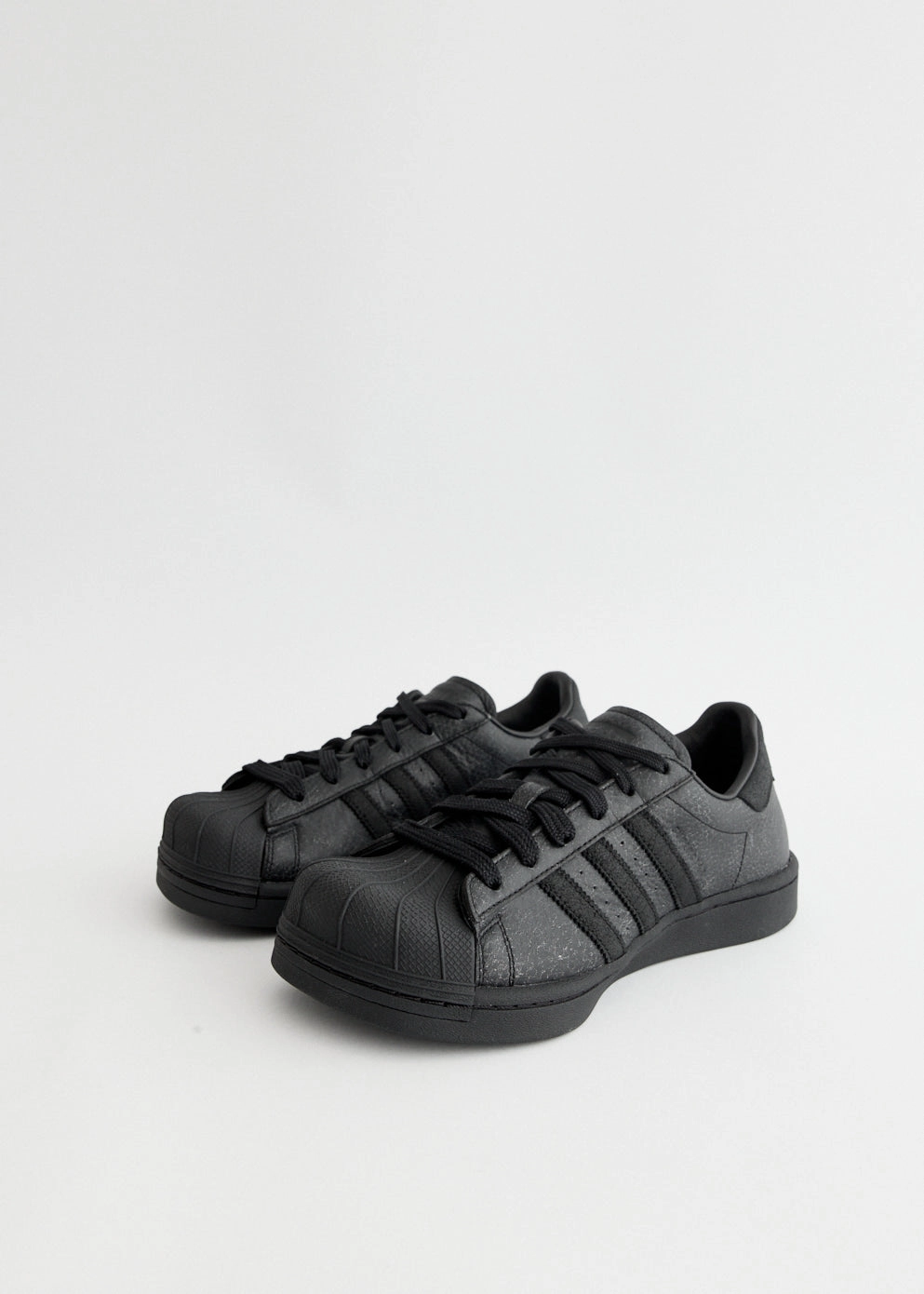 x Avavav Women's Modified Superstar 'Black' Sneakers Smooth Finish