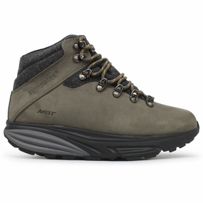 Get It Today, Get Ready To Impress, Effortlessly Cool Limited-time flash sale MBT MT Alpine Sym Nubuck Leather Women's High Top Olive Green Trainers Artisanal Craftsmanship