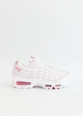 Tailored Fit Limited-time great deal Air Max 95 OG 'White University Red' Sneakers Express delivery discount