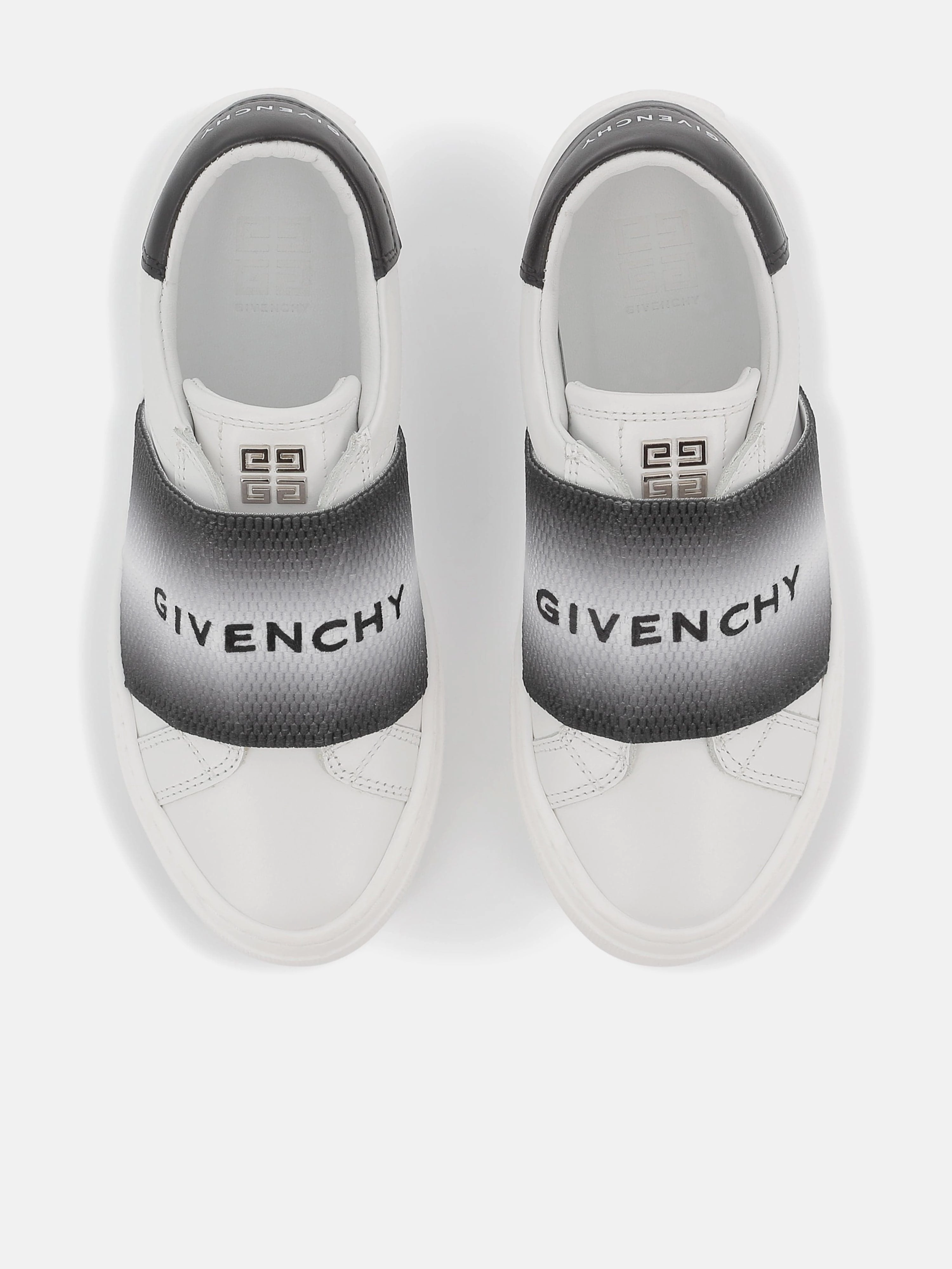 Kids Leather Embroidered Logo Trainers in Black Clutch With Magnetic Snap Closure, Fold-Over Flap