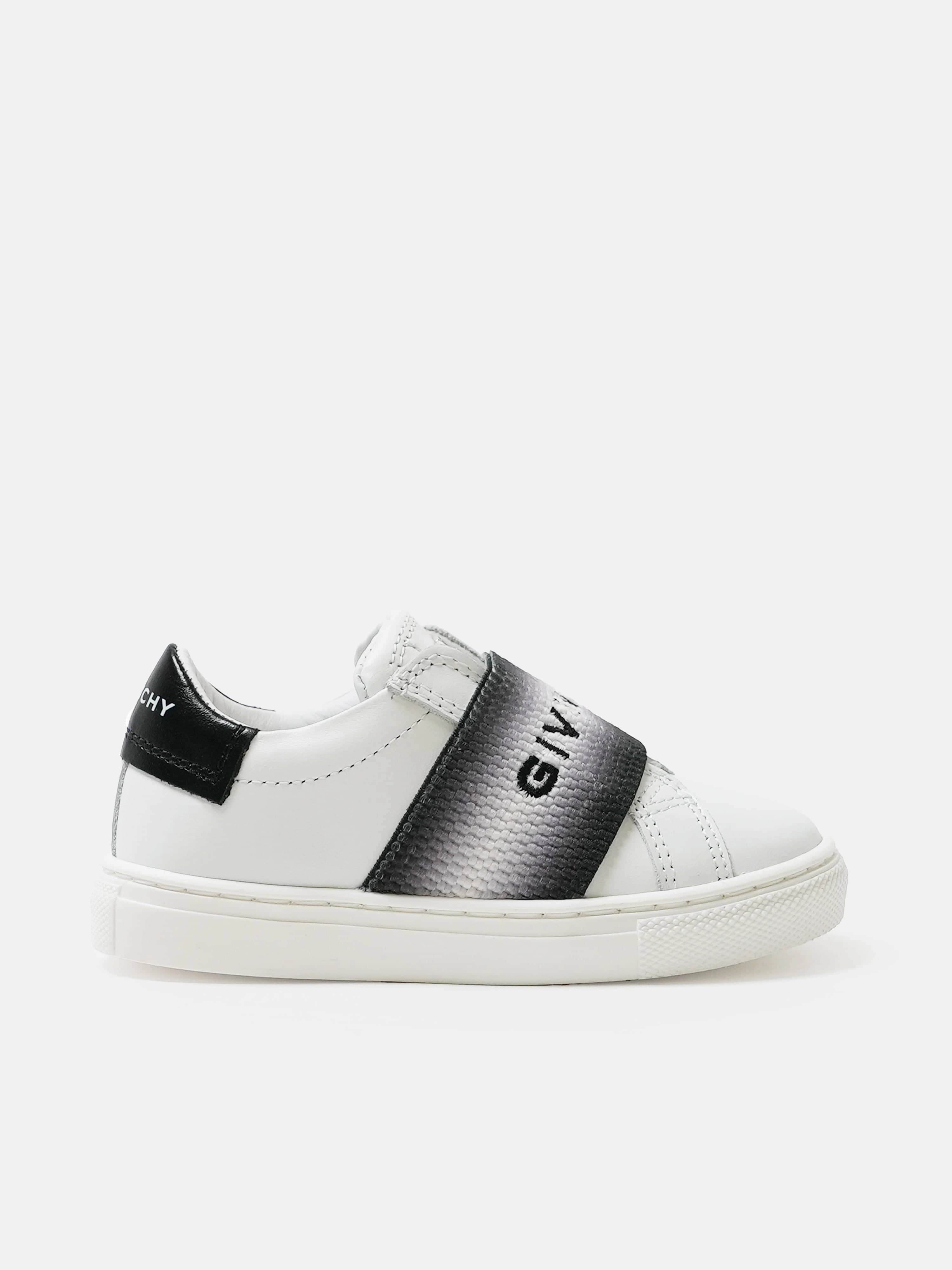 This Is A Steal Padded Strap Kids Leather Embroidered Logo Trainers in Black Commute Must-Have Next-Level Comfort