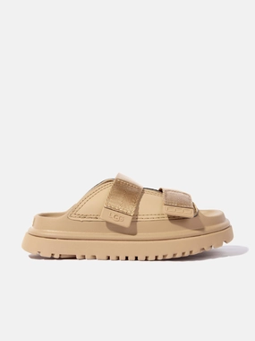 New Season Drop Limited-time offer Girls GoldenGlow Slide in Brown Exclusive promotion