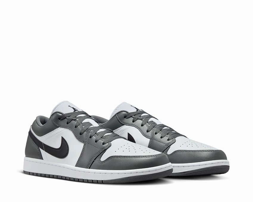 Air Jordan 1 Low "Iron Grey" Brown Leather Duffel