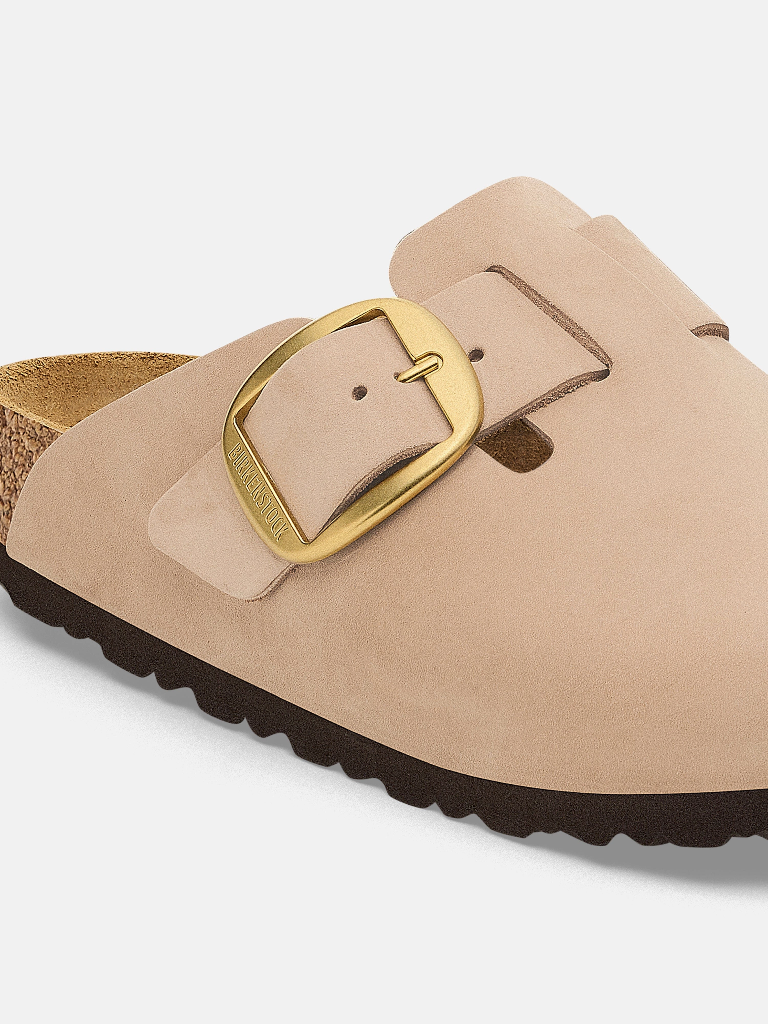 WomenS Evening Clutch BIRKENSTOCK Boston Big Buckle Clogs in Beige Be First In Line