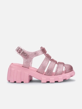 Luxury Loyal Customer Special Mini Melissa Girls Megan Sandals in Pink Latest Tech Minimalist Vibe