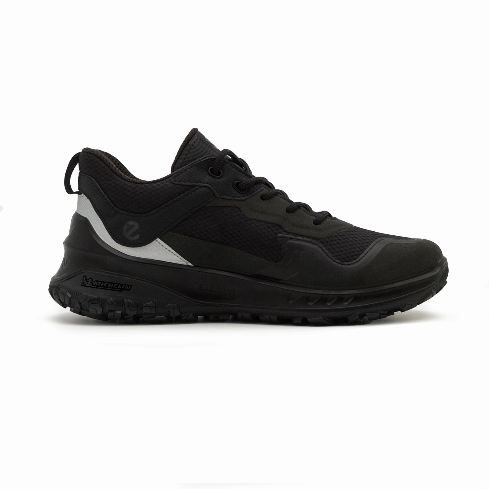 Loyalty discount Ecco ULT-TRN Synthetic Textile Women's Outdoor Black Black Silver Metallic Trainers Milestone-celebrating deal Expandable