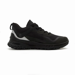 Loyalty discount Ecco ULT-TRN Synthetic Textile Women's Outdoor Black Black Silver Metallic Trainers Milestone-celebrating deal Expandable