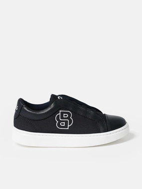 DonT Wait, Elevate, Hurry Before It Sells Made for You BOSS Boys Double B Logo Trainers in Navy Double Handle