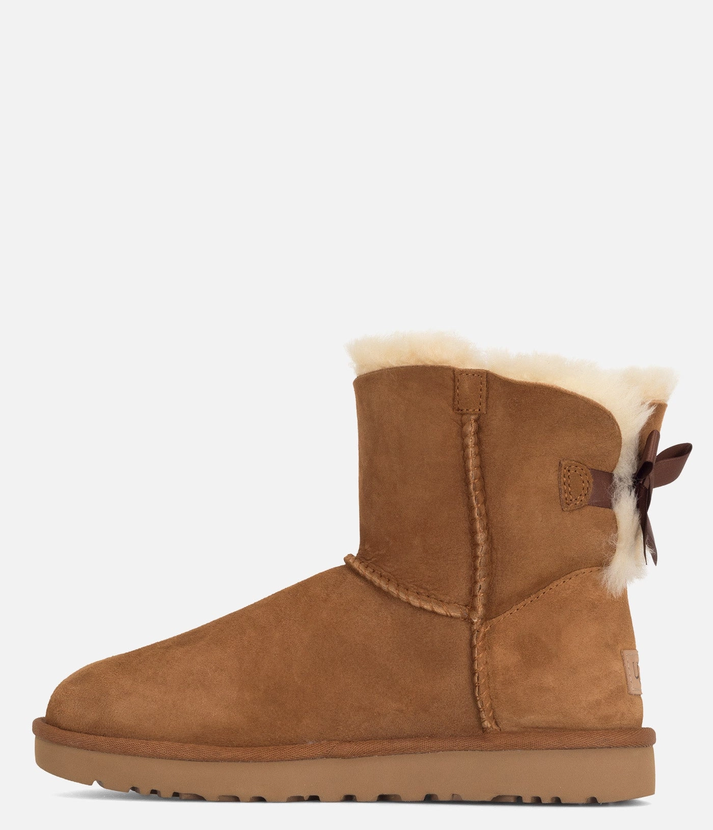 Flexible Design, Quick Access Pocket, Black Leather Handbag For Women UGG Mini Bailey Bow II Sheepskin Boot - Women