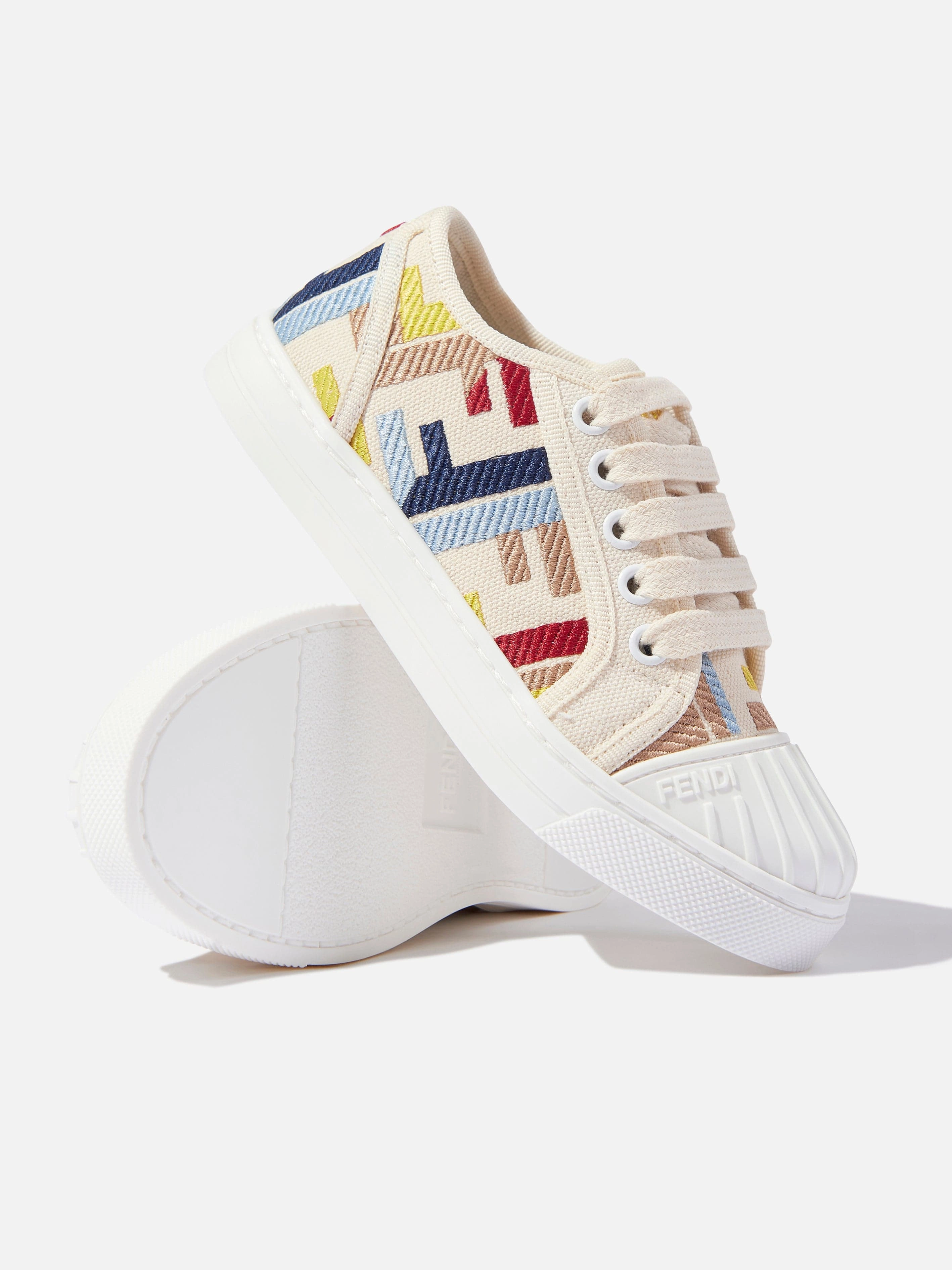 Space-Saving, Claim Your Deal Kids FF Logo Trainers in Multicolour
