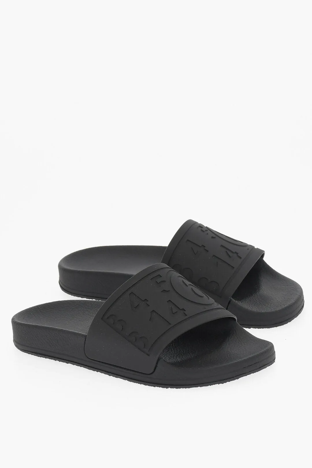 Maison Margiela Mm6 Solid Color Slides With Embossed Logo